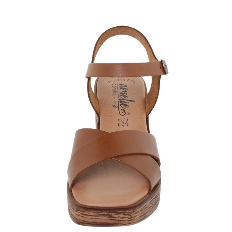 8220270AC - Sandalia Tacón Mujer Cuero