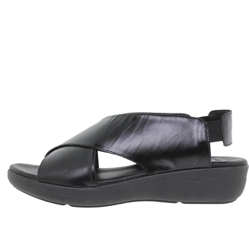 3040288AC - Sandalia Cuña Mujer Negro