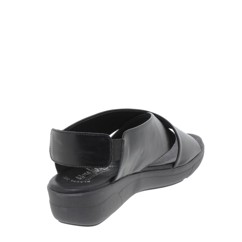 3040288AC - Sandalia Cuña Mujer Negro