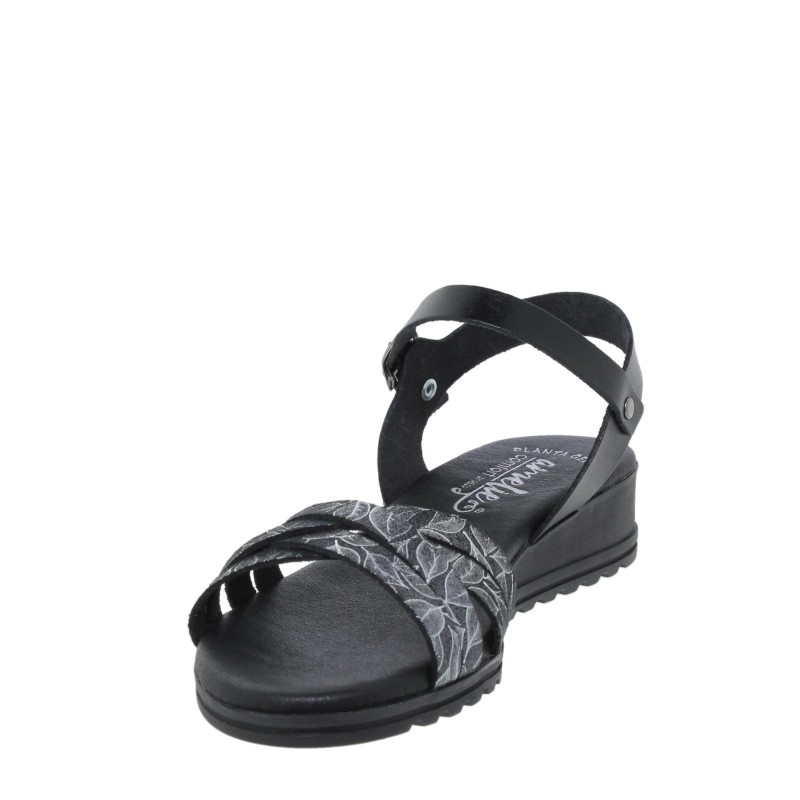 2730291AC - Sandalia Cuña Mujer Negro