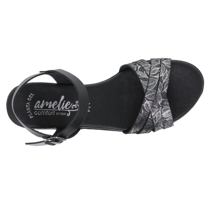 2730291AC - Sandalia Cuña Mujer Negro