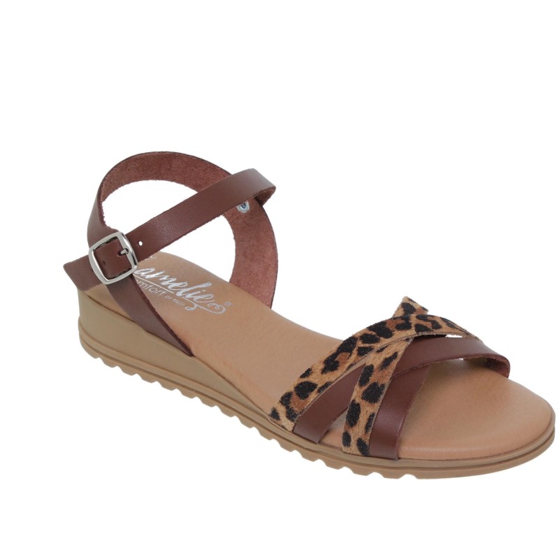 453035AC - Sandalia Cuña Mujer Cuero