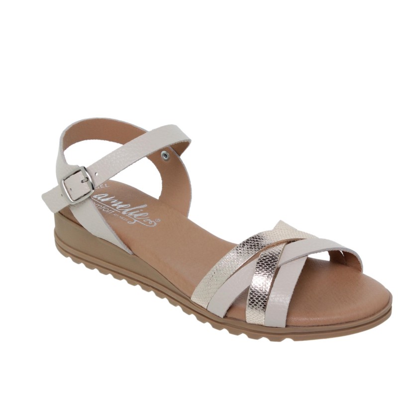 453035AC - Sandalia Cuña Mujer Taupe