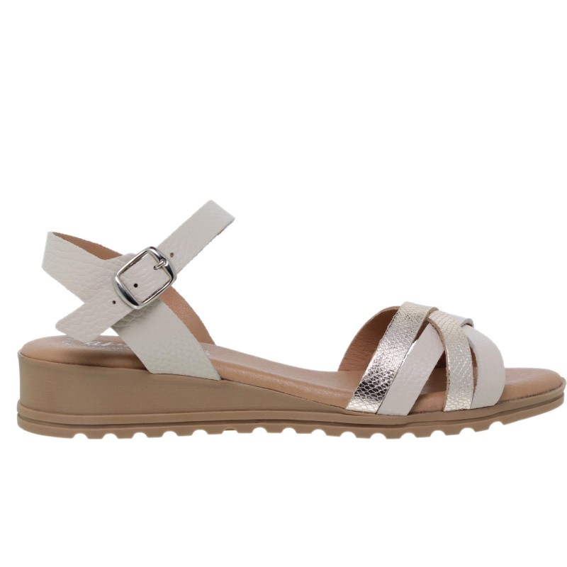 453035AC - Sandalia Cuña Mujer Taupe