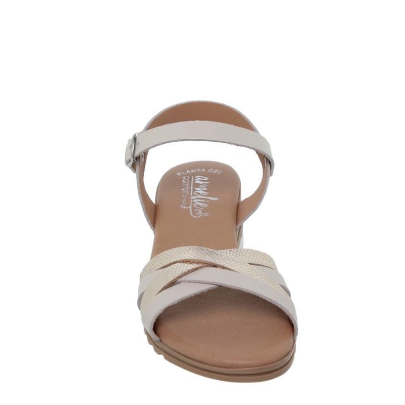 453035AC - Sandalia Cuña Mujer Taupe