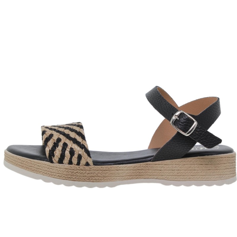 245042AC - Sandalia Plana Mujer Negro