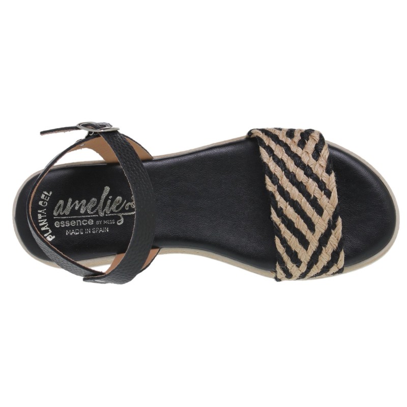 245042AC - Sandalia Plana Mujer Negro