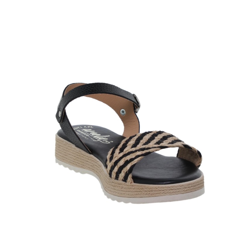 245042AC - Sandalia Plana Mujer Negro