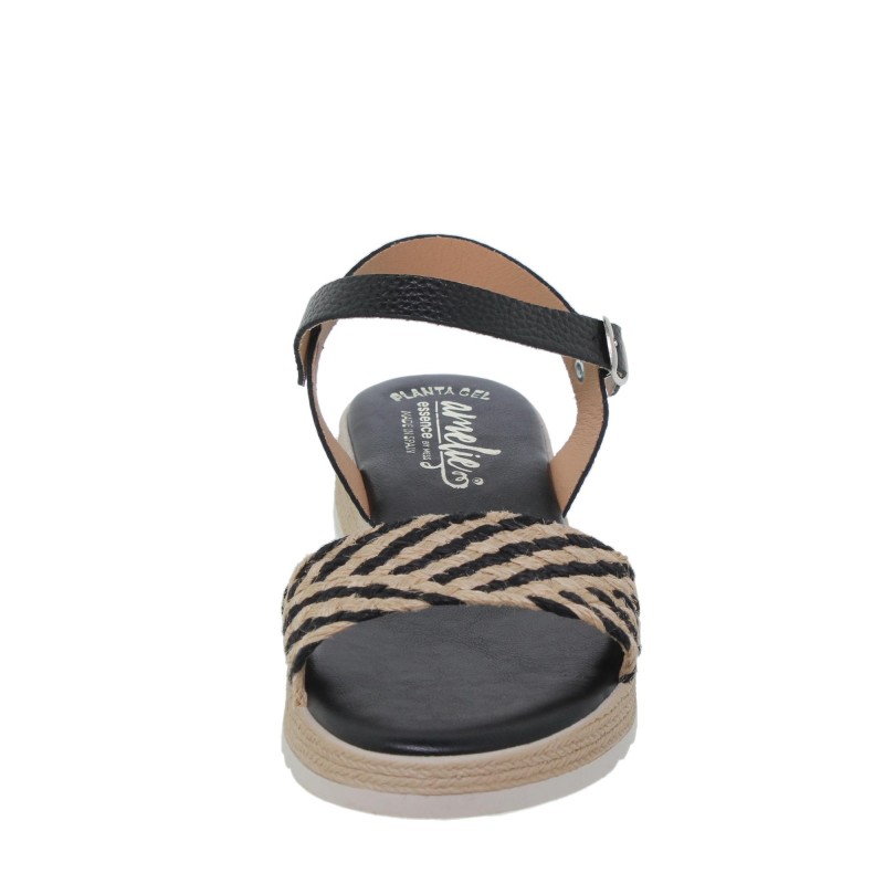 245042AC - Sandalia Plana Mujer Negro