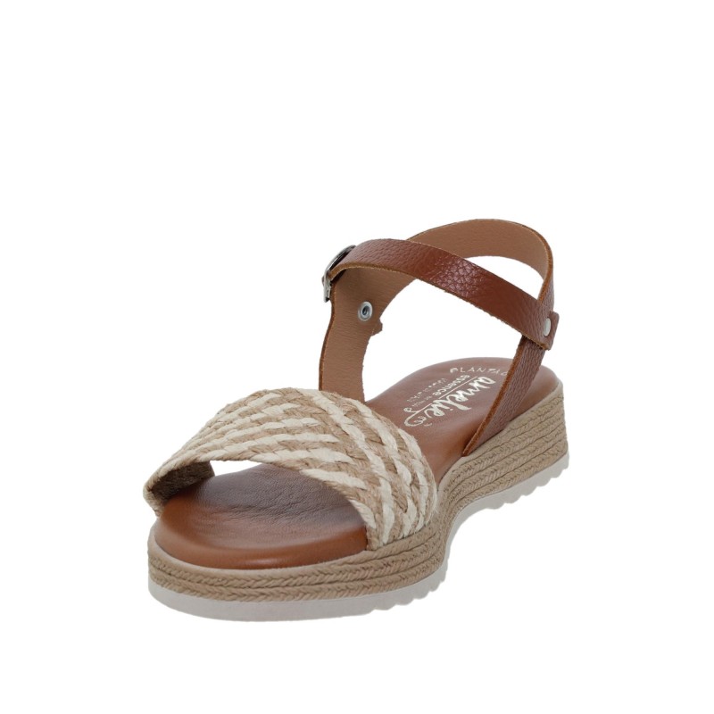 245042AC - Sandalia Plana Mujer Cuero