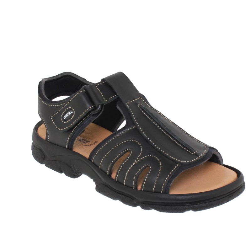 7017CA - Sandalias Hombre Negro Sport