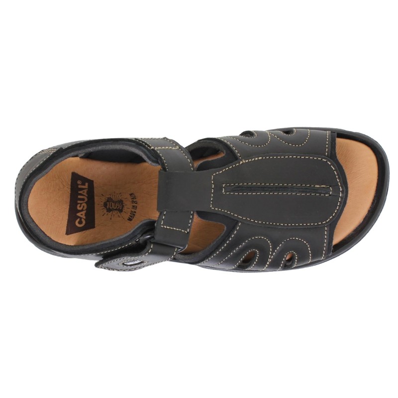 7017CA - Sandalias Hombre Negro Sport