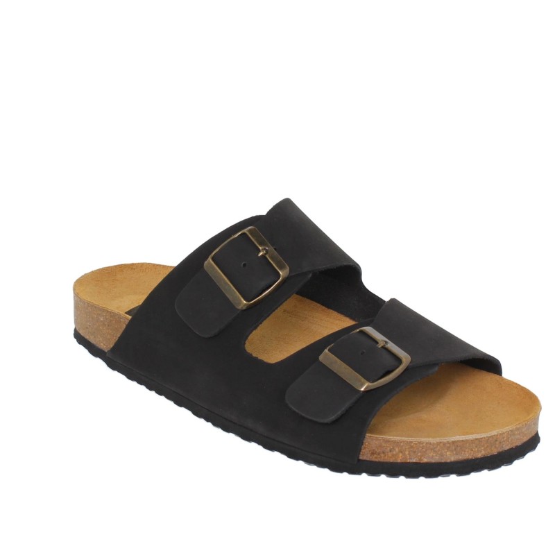 66808020CA - Sandalias BIO Hebillas Hombre Negro