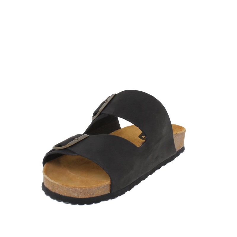 66808020CA - Sandalias BIO Hebillas Hombre Negro