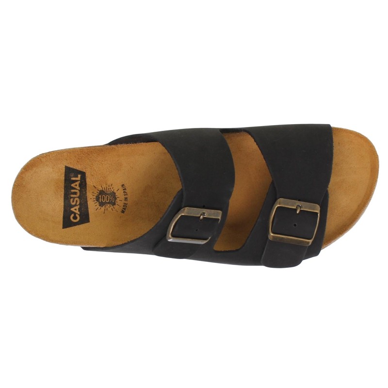 66808020CA - Sandalias BIO Hebillas Hombre Negro