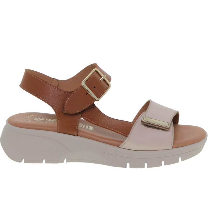 4210105AC - Sandalia Cuña Mujer Piel Multicolor