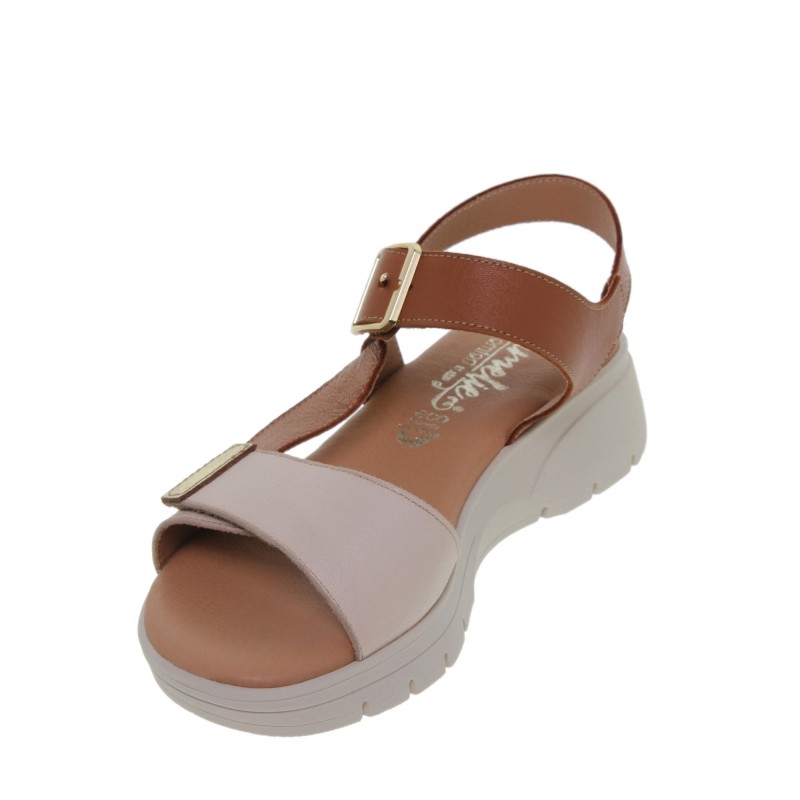 4210105AC - Sandalia Cuña Mujer Piel Multicolor