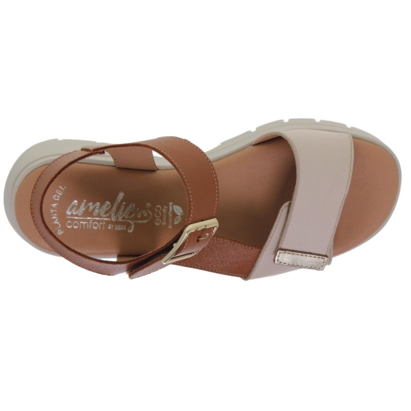 4210105AC - Sandalia Cuña Mujer Piel Multicolor
