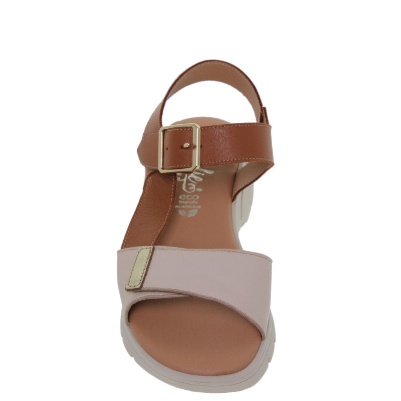 4210105AC - Sandalia Cuña Mujer Piel Multicolor