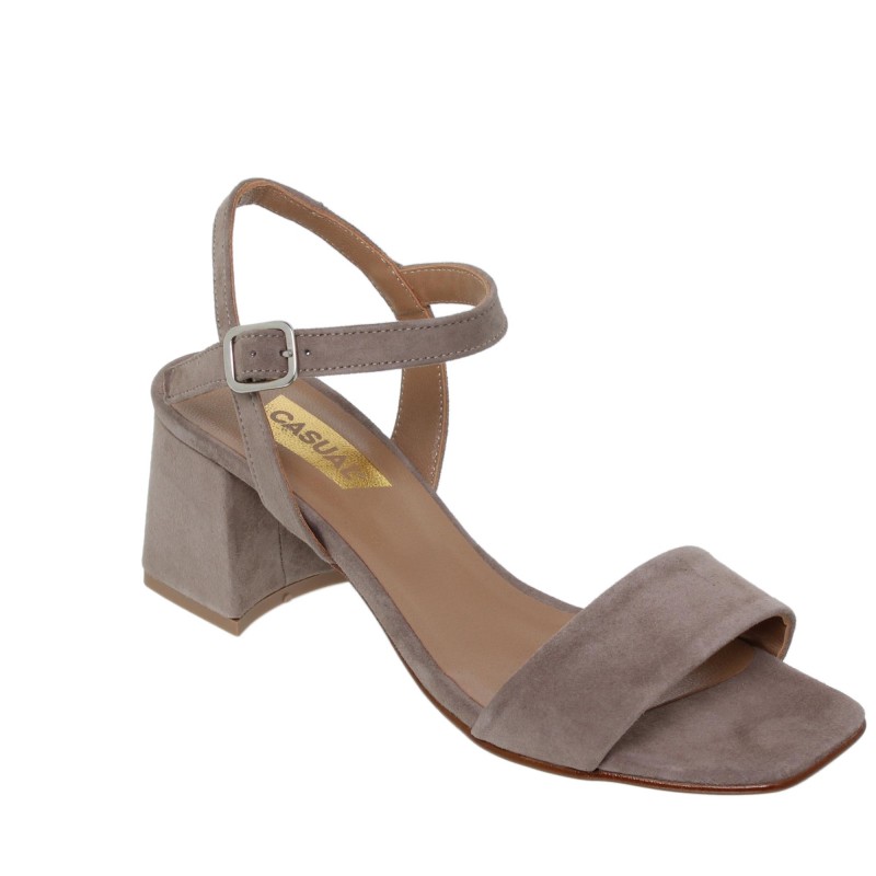 7260281CA - Sandalia Tacón Mujer Piel Taupe