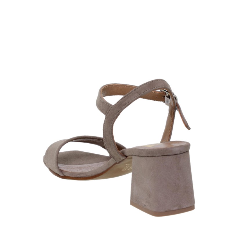 7260281CA - Sandalia Tacón Mujer Piel Taupe