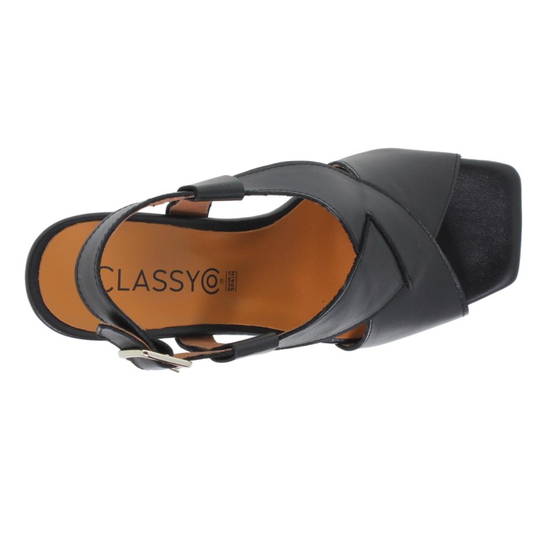 1270402CL - Sandalia Tacón Mujer Piel Negro