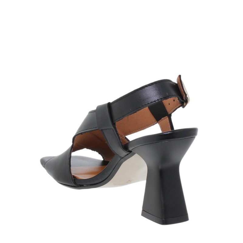 1270402CL - Sandalia Tacón Mujer Piel Negro