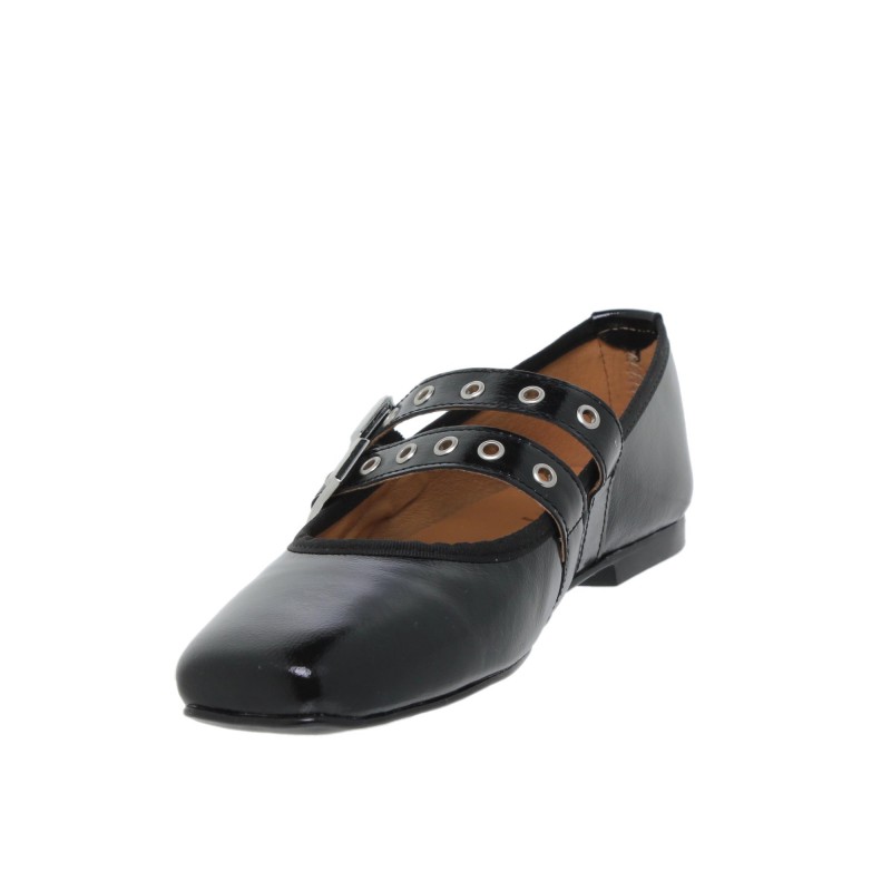 16055CA - Zapato Plano Mujer Piel Negro