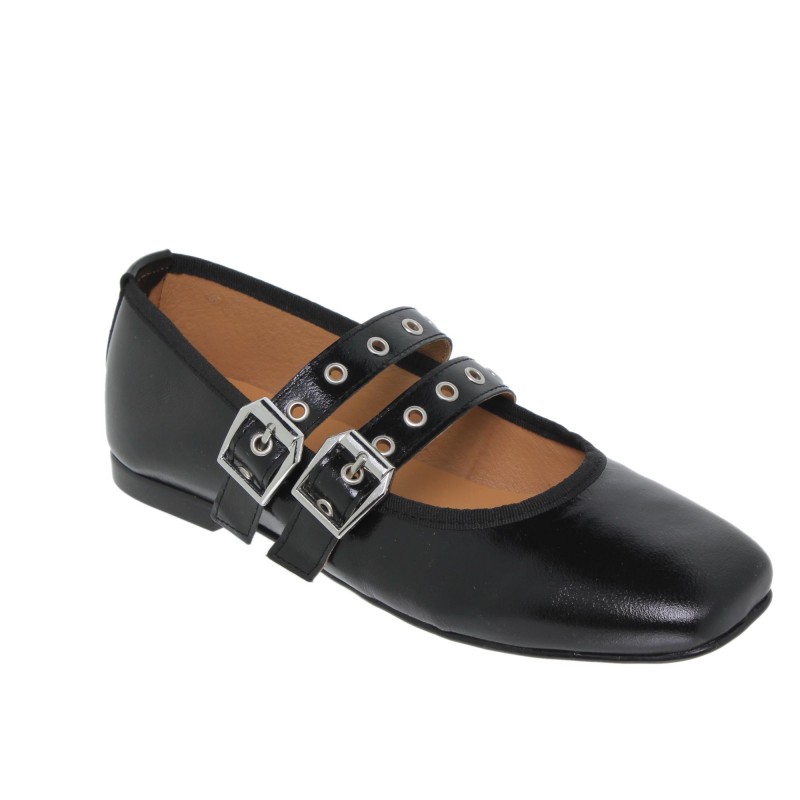 16055CA - Zapato Plano Mujer Piel Negro