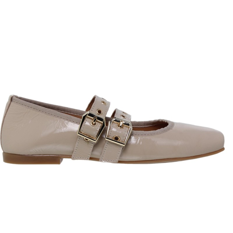 16055CA - Zapato Plano Mujer Piel Beig