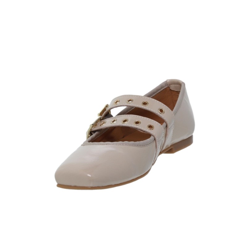 16055CA - Zapato Plano Mujer Piel Beig