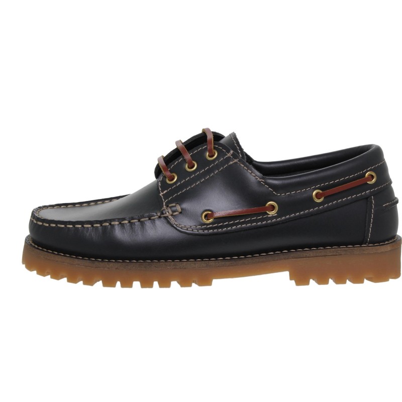 7401121CA - Zapato Náutico Hombre Piel Marino