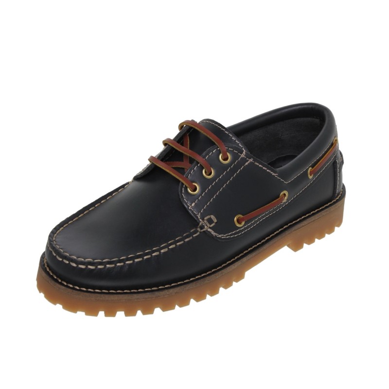 7401121CA - Zapato Náutico Hombre Piel Marino