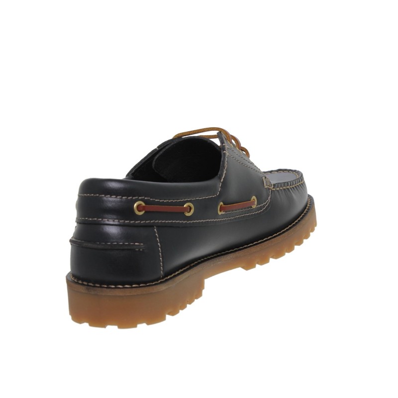 7401121CA - Zapato Náutico Hombre Piel Marino