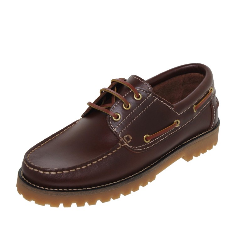 7401121CA - Zapato Náutico Hombre Piel Marrón