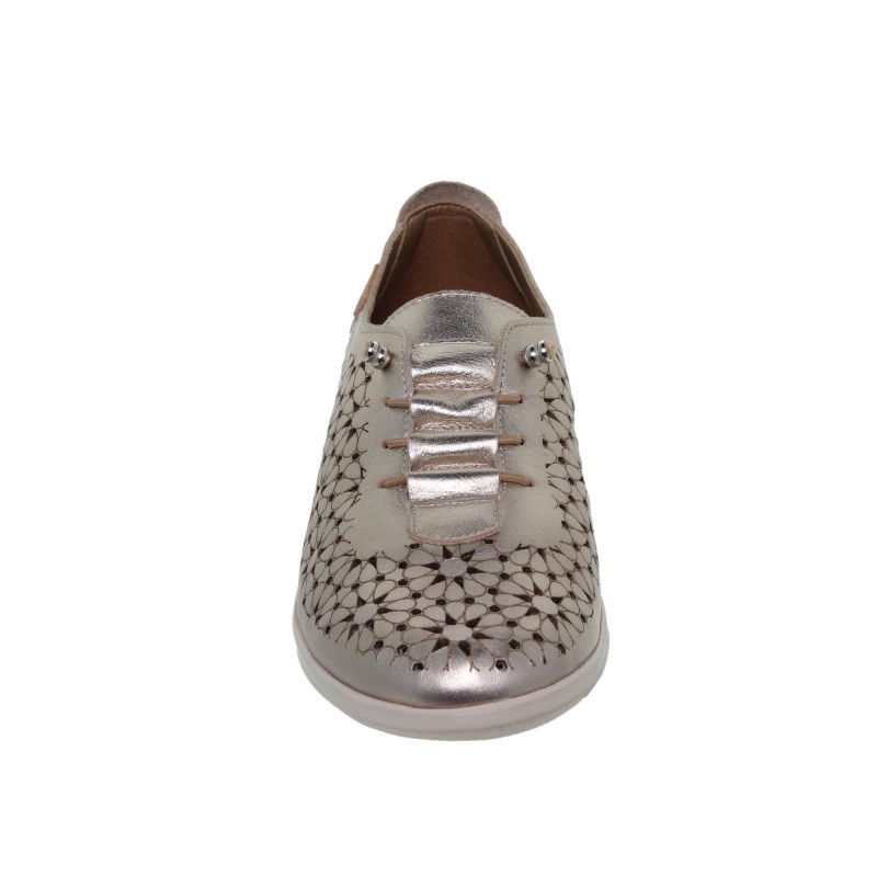 81701444AC - Zapato Deportivo Calado Mujer Piel Platino