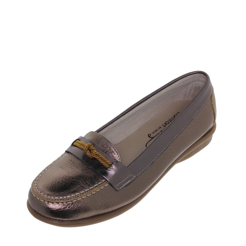 53601436AC - Zapato Mocasín Mujer Piel Cobre