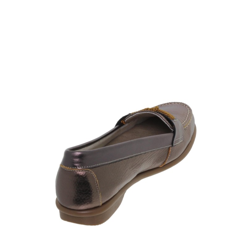 53601436AC - Zapato Mocasín Mujer Piel Cobre