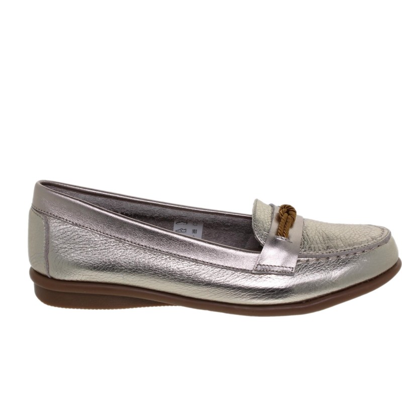 53601436AC - Zapato Mocasín Mujer Piel Oro