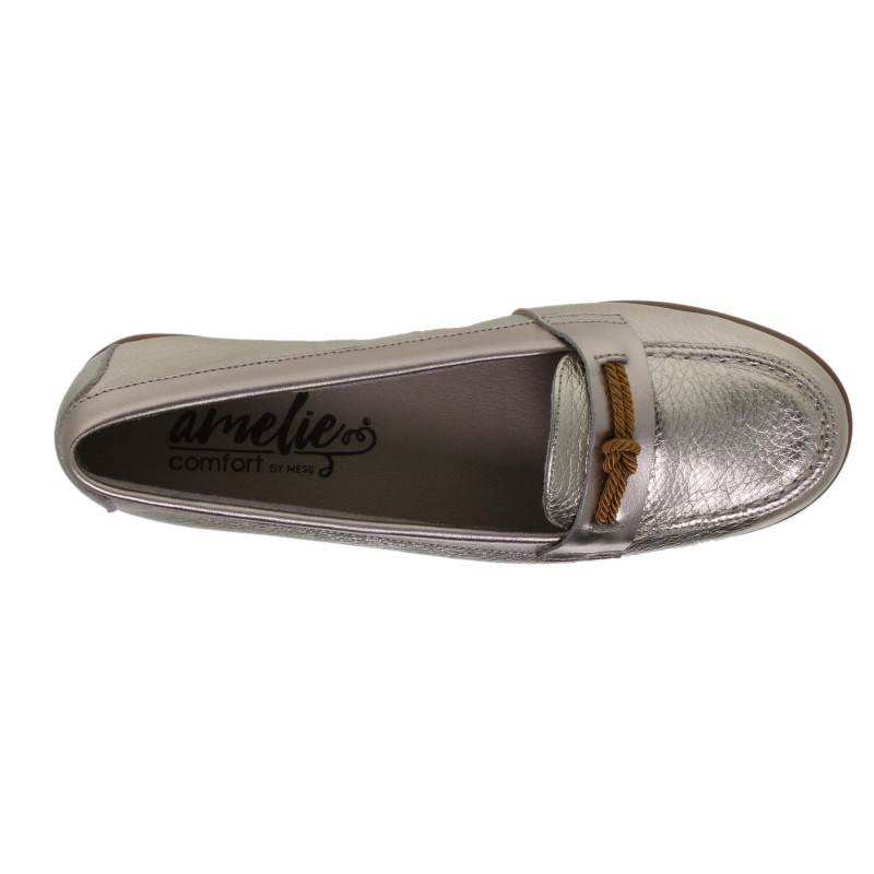 53601436AC - Zapato Mocasín Mujer Piel Oro
