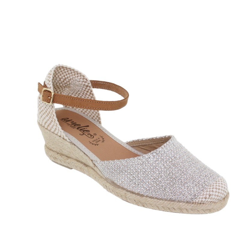 52207033AE - Sandalia Cuña Mujer Plata