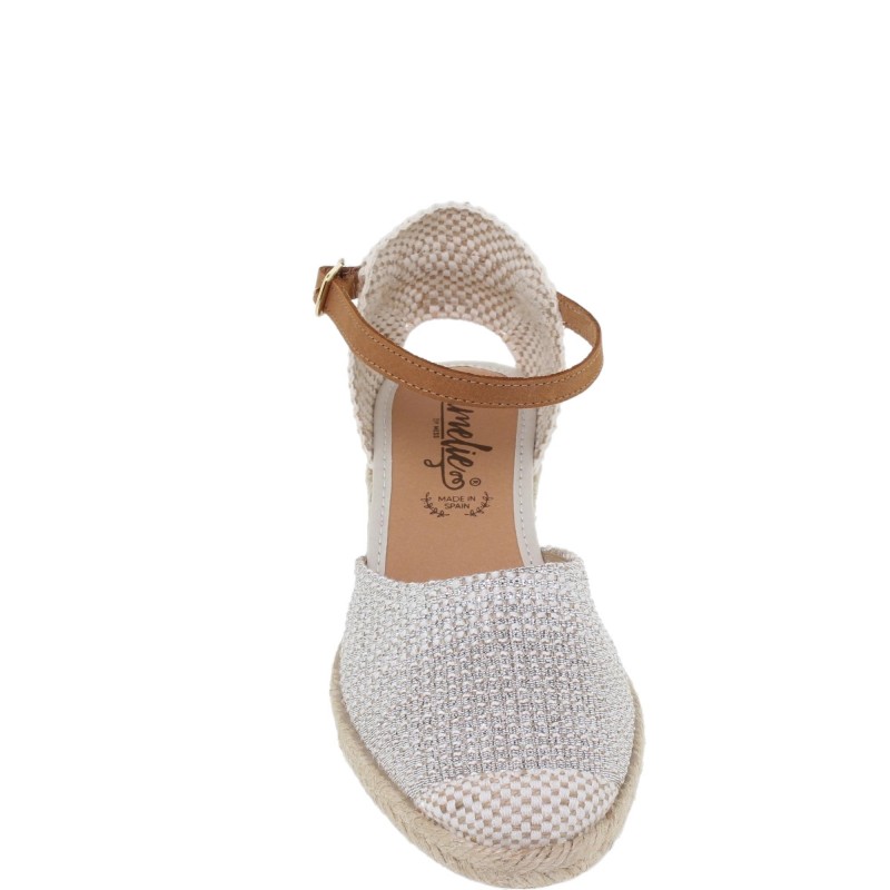 52207033AE - Sandalia Cuña Mujer Plata