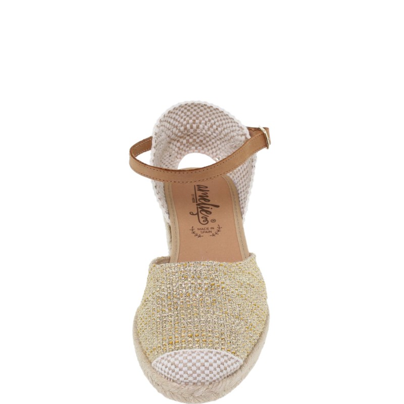 52207033AE - Sandalia Cuña Mujer Oro