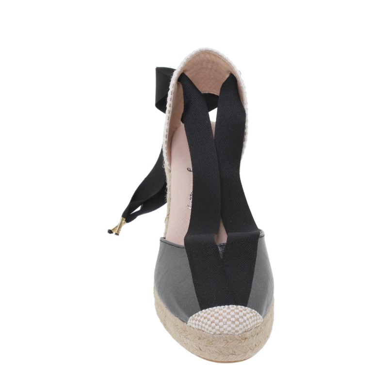 936033-7AE - Sandalia Cuña Mujer Negro