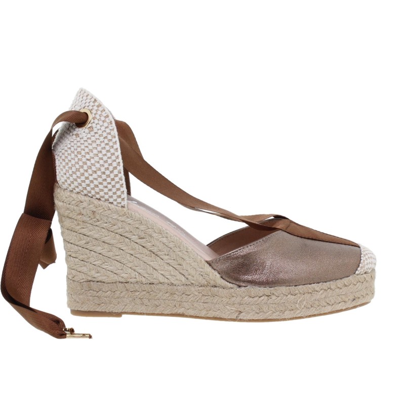 936033-7AE - Sandalia Cuña Mujer Cobre