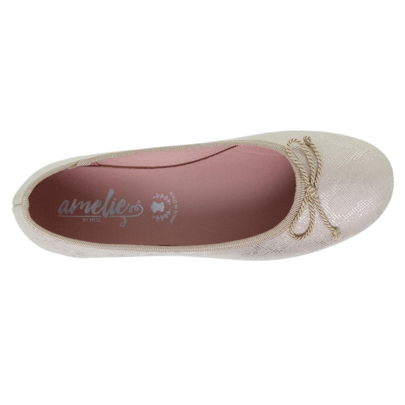 1550702AM - Zapato Plano Mujer Platino