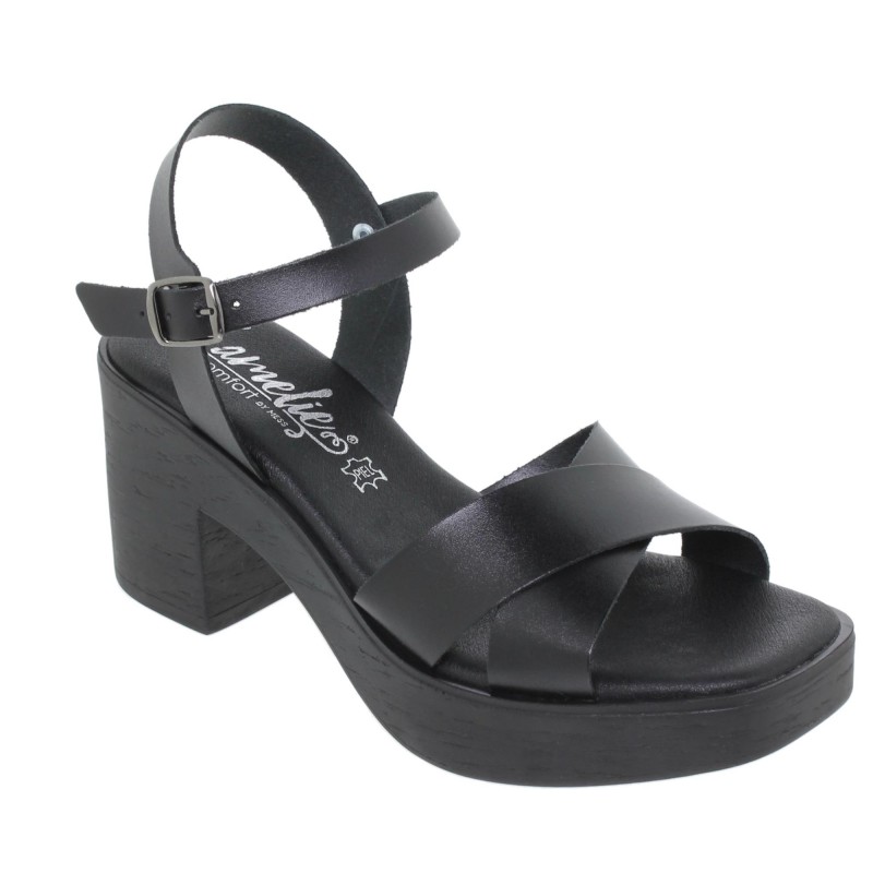 8220270AC - Sandalia Tacón Mujer Negro